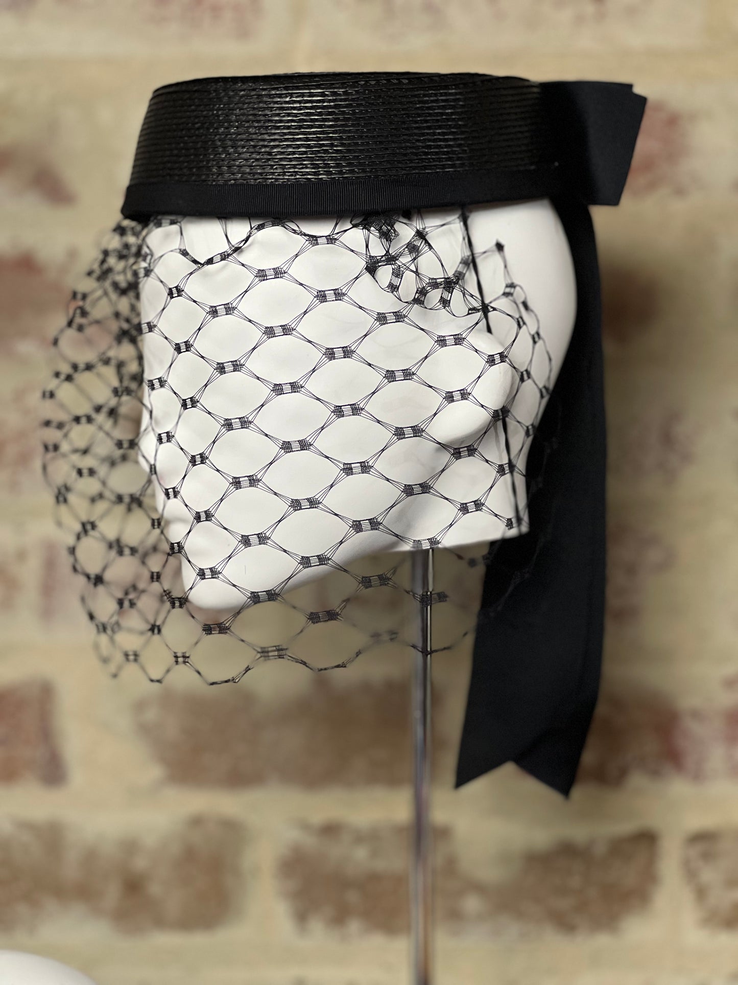 Millinery | Hostess Hat with removable veiling