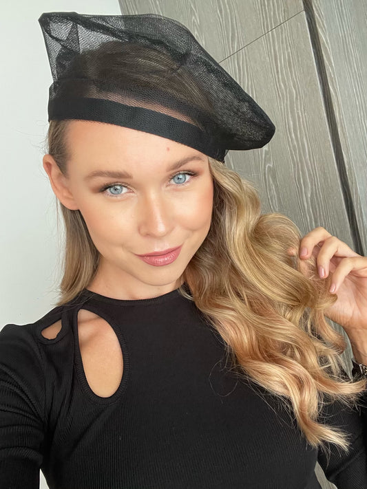 Millinery | Black beret