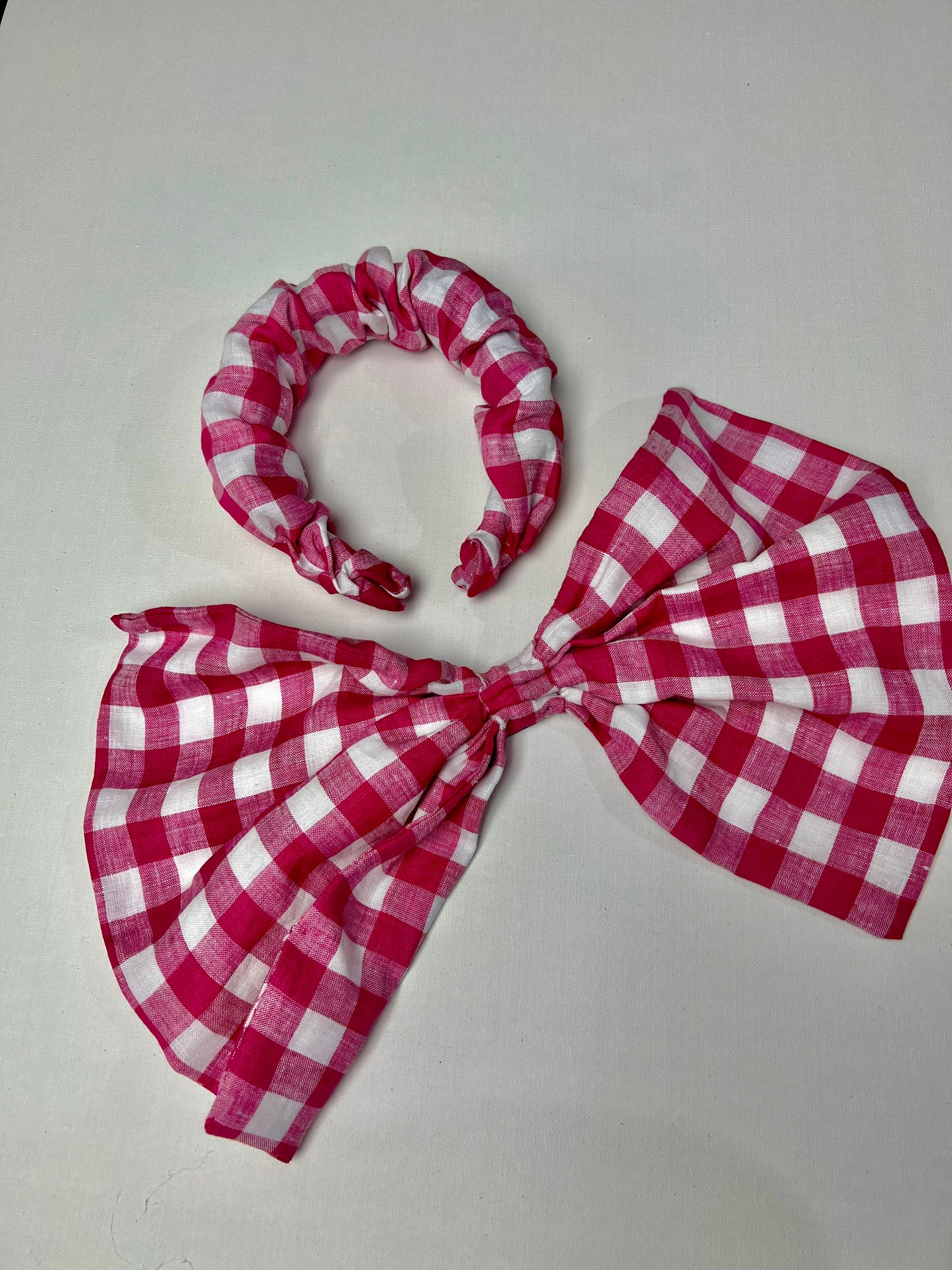 Millinery | Gingham bow & headband