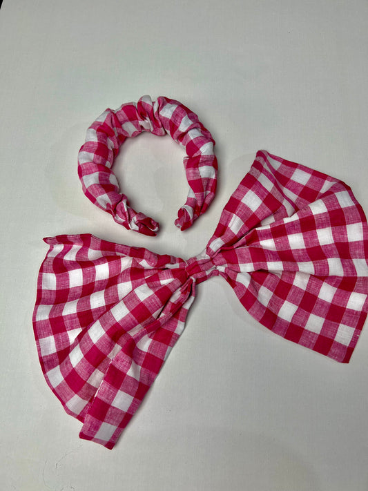Millinery | Gingham bow & headband