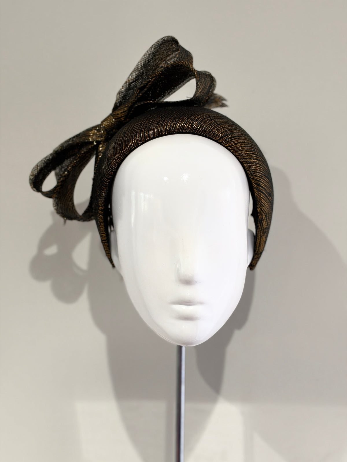 Millinery | Metallic black bow