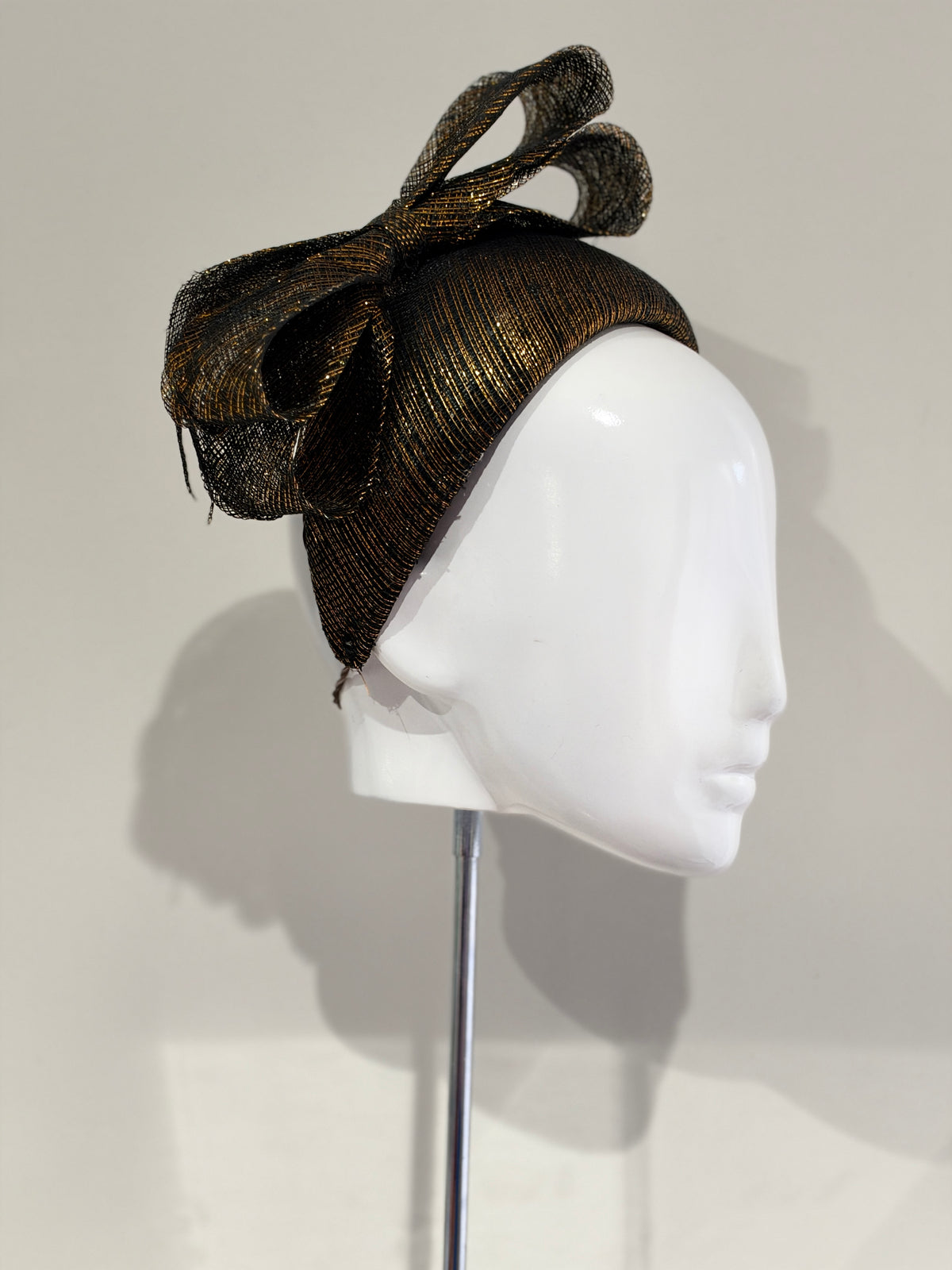 Millinery | Metallic black bow