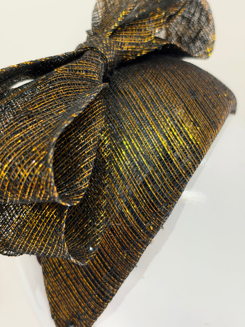 Millinery | Metallic black bow