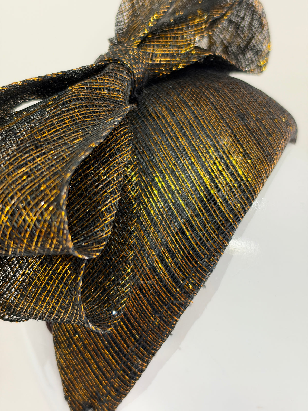 Millinery | Metallic black bow