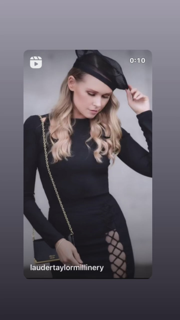 Millinery | Black beret