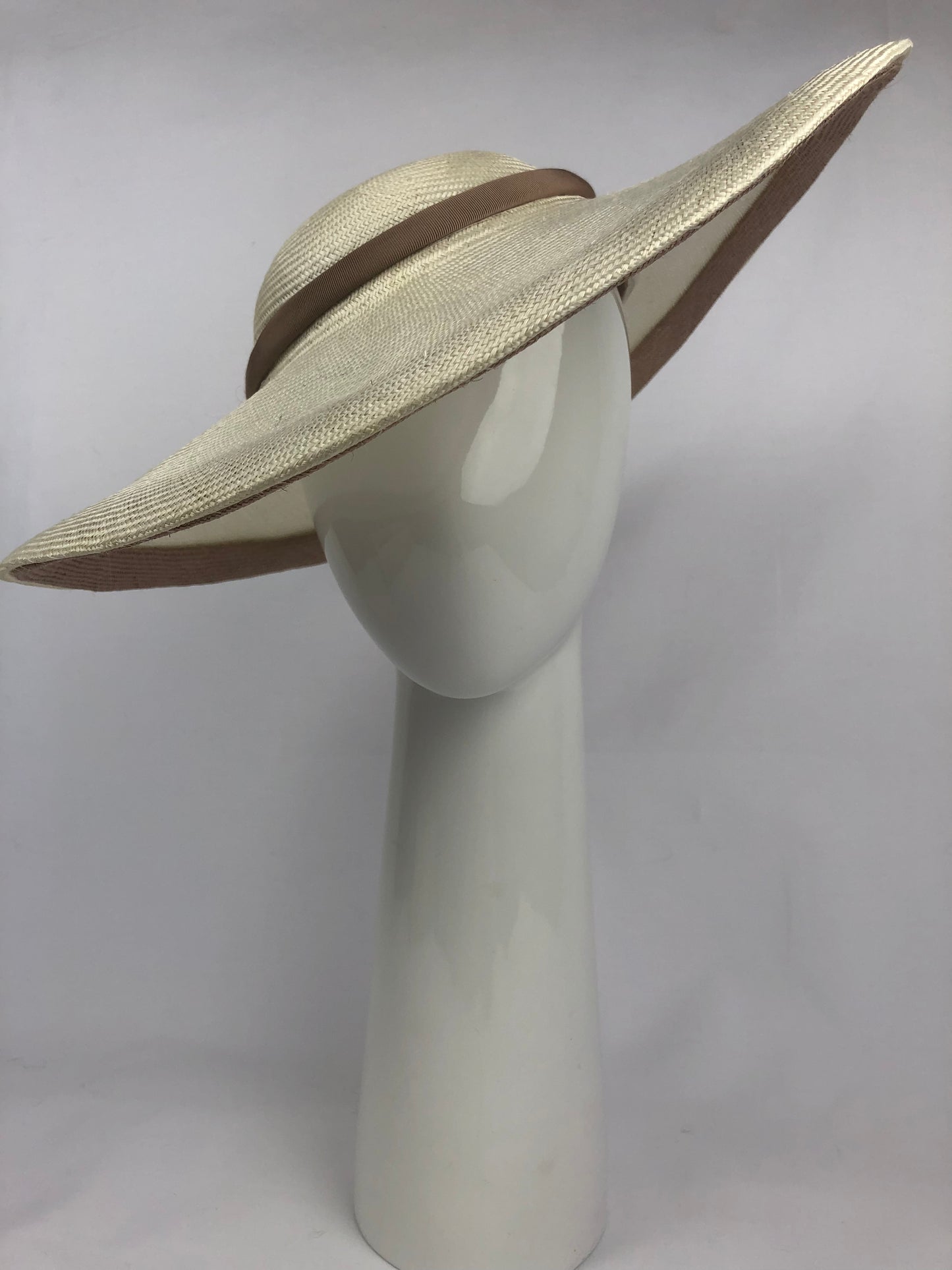 Cream & Natural Classic brimmed hat
