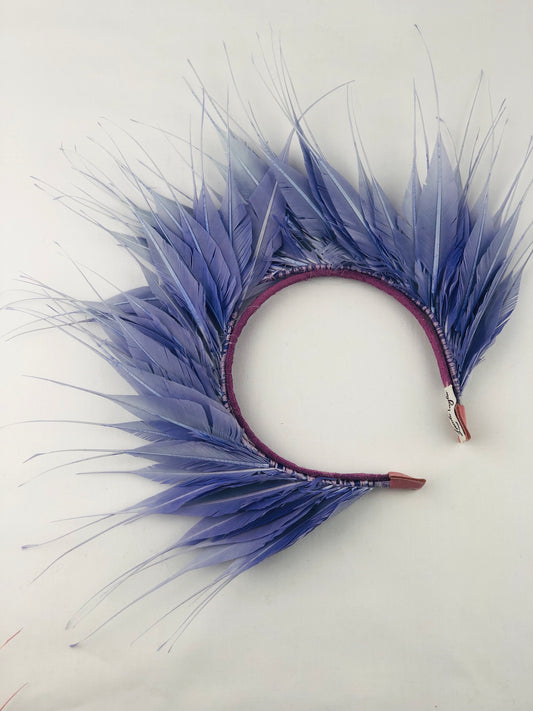 Millinery | Feathered Crown | Lilac